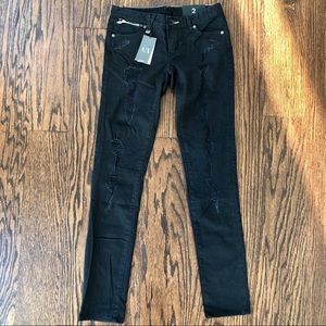 NWT A/X Black Ripped skinny Jeans Size 2 denim